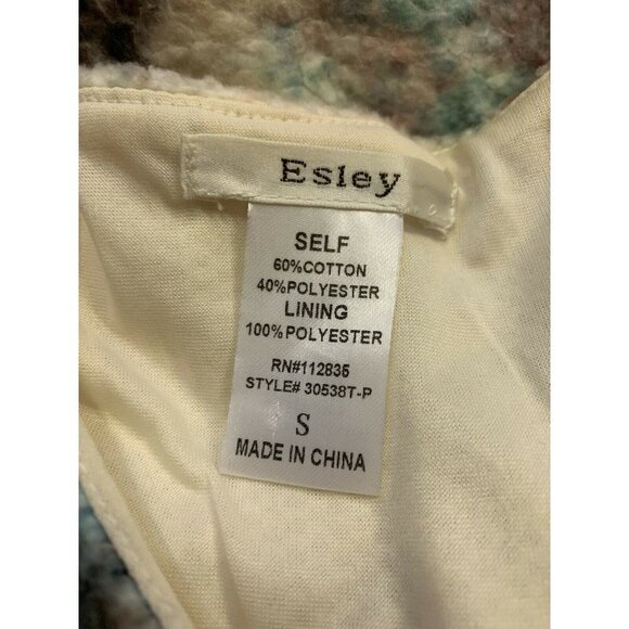 Esley Womens Small Sherpa Feel Top Watercolor - Picture 8 of 8